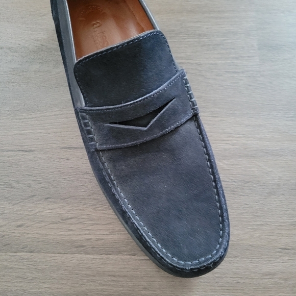 A. Testoni Navy Men\'s Leather Loafers NWOB Size 12? main image 6
